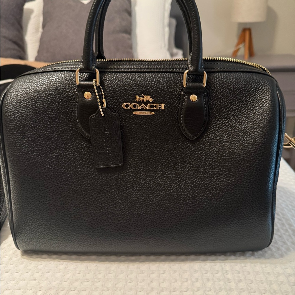 Coach Black Rowan Satchel Bag